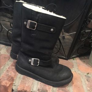 Ugg Australia leather / sheepskin motorcycle boots